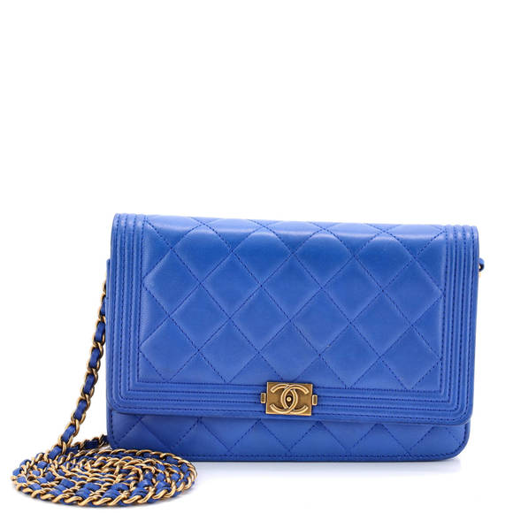 Chanel Boy Wallet on Chain Quilted Lambskin - Picture 1 of 7